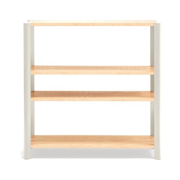 Kremowy/w jasnym naturalnym kolorze regał w dekorze dębu 126x128x43 cm Bona – Teulat