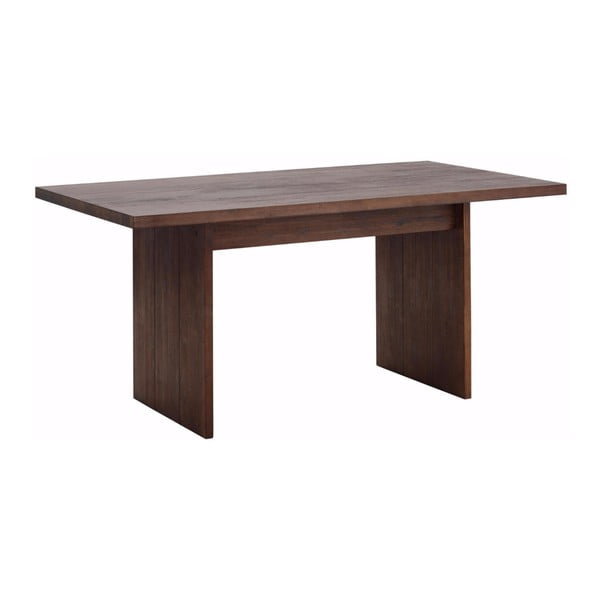 Ciemno-brązowy stół z litego drewna akacjowego Støraa Lai, 90x160 cm