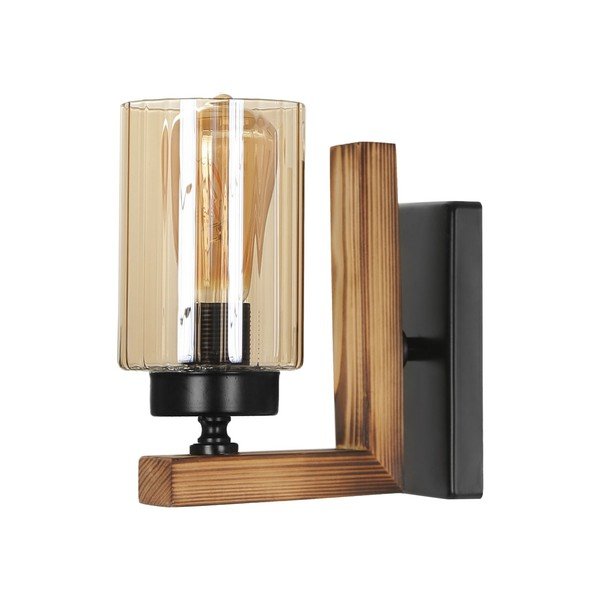 Czarno-naturalny kinkiet Linda – Opviq lights