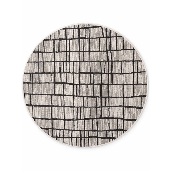 Czarny/kremowy okrągły dywan odpowiedni na zewnątrz ø 160 cm Haringey Crouch – Ted Baker