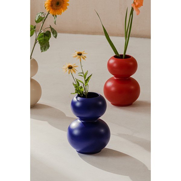 Ciemnoniebieski ceramiczny wazon (wysokość 36 cm) Tuga – noo.ma-image-3