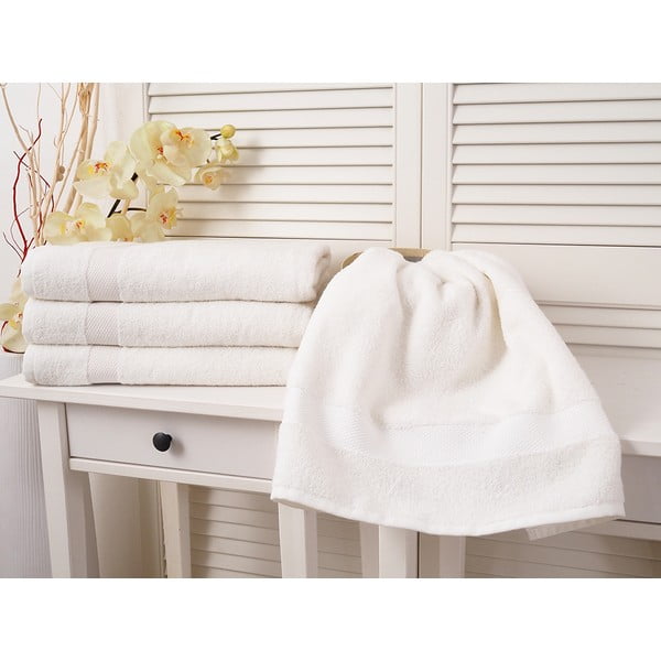 Biały ręcznik kąpielowy frotte 70x140 cm Adria – B.E.S.