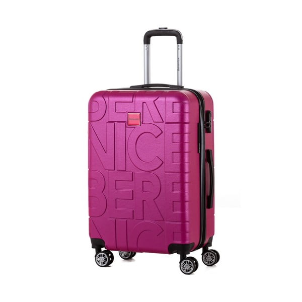 Różowa walizka Berenice Typo, 71 l