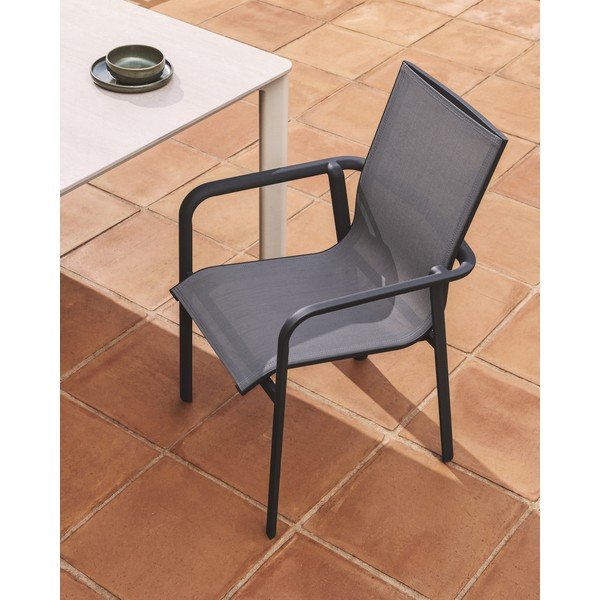 Szare krzesło ogrodowe Canea – Kave Home-image-1