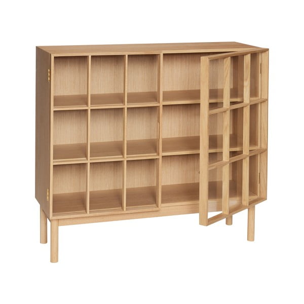 Witryna z drewna dębowego 100x90 cm Shoji – Hübsch-image-4