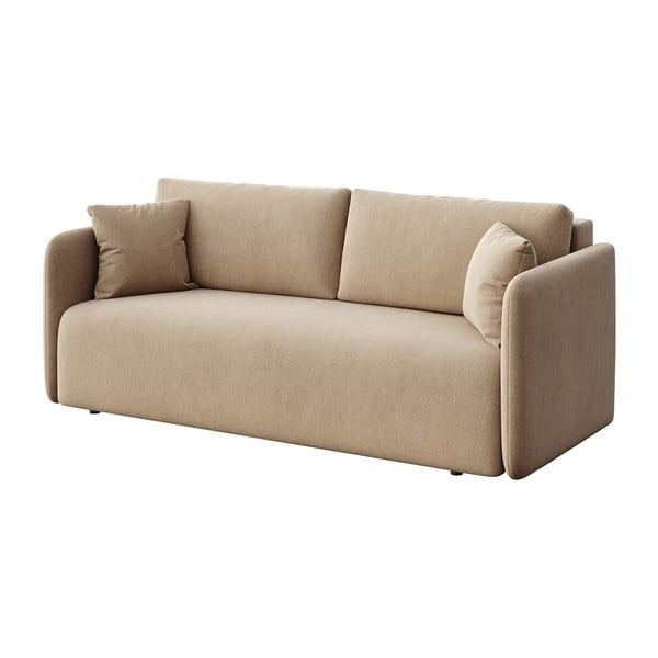 Jasnobrązowa aksamitna rozkładana sofa 220 cm Chaum – Rodier-image-2