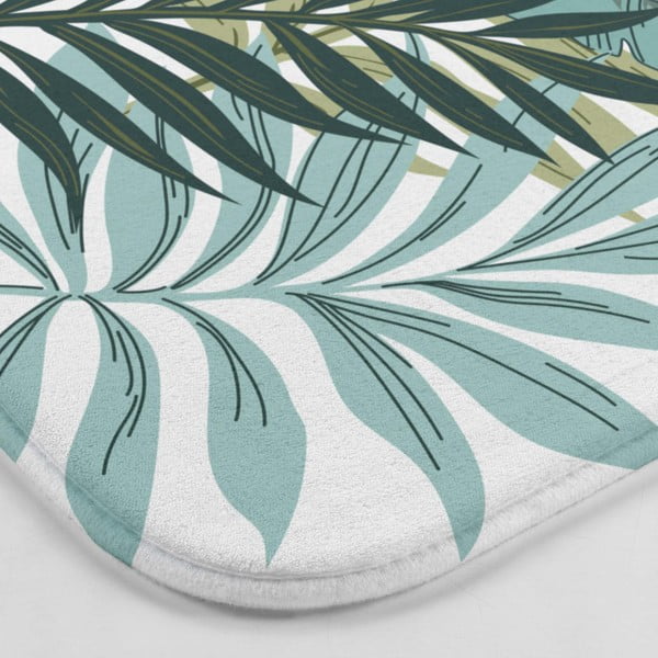 Biało-zielony dywanik łazienkowy do WC 45x45 cm Panazio – douceur d'intérieur-image-3