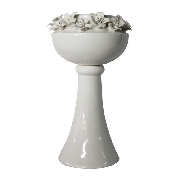 Biały wazon ceramiczny Mauro Ferretti Lilium, wys. 39 cm