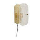 Kinkiet do kontaktu w kolorze mosiądzu Ruffle – Hübsch