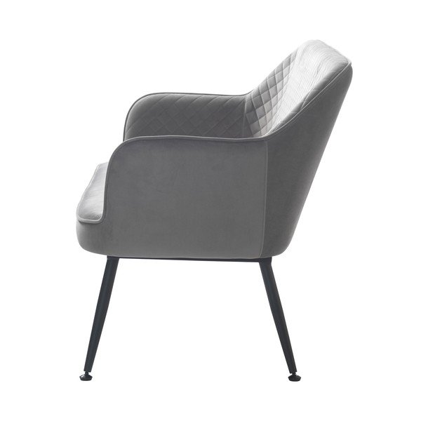 Jasnoszara aksamitna sofa 129 cm Berrie – Unique Furniture-image-3