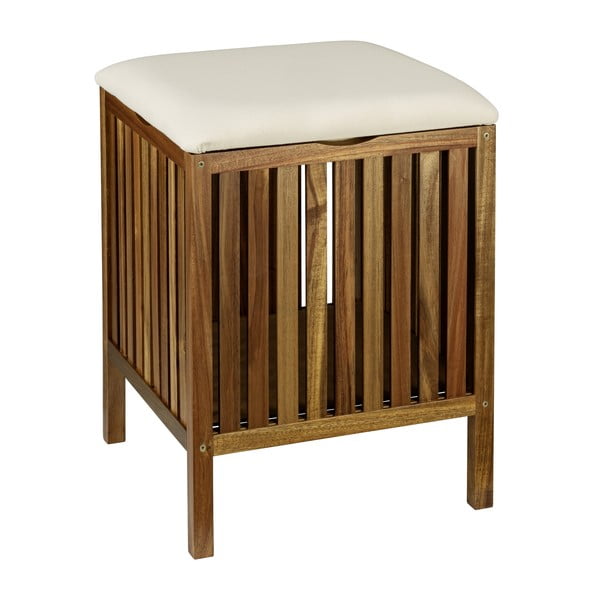 Drewniany kosz na pranie w ciemnym naturalnym kolorze 38 l Fondi – Wenko