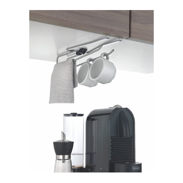 Uchwyt pod półkę na kieliszki/kubki/ściereczkę Metaltex, dł. 8 cm-image-4