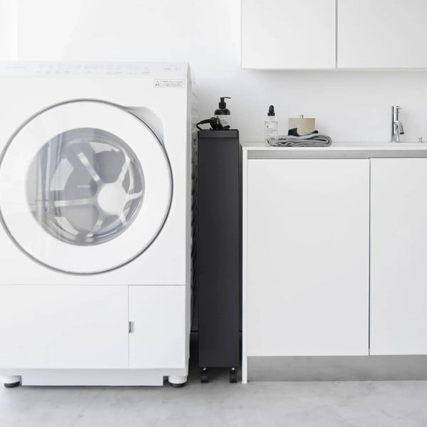 Stalowy regał łazienkowy w kolorze matowej czerni 48x80,5 cm Tower – YAMAZAKI-image-3