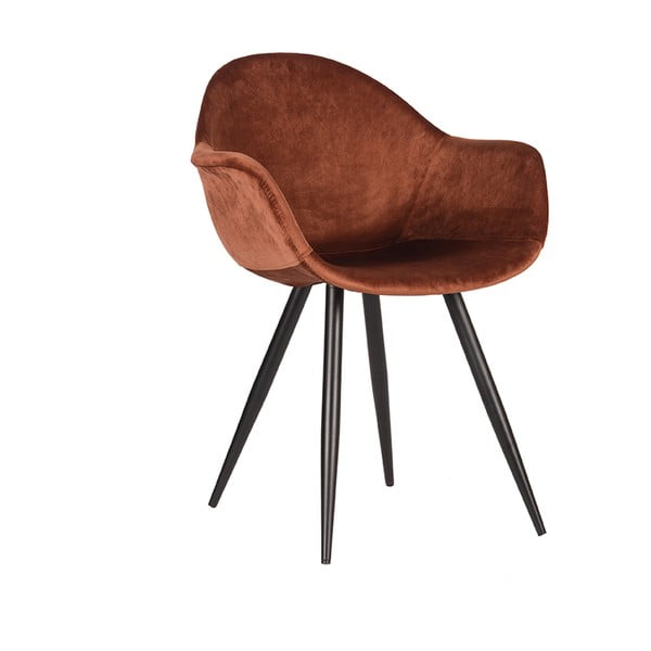 Ceglaste aksamitne krzesła zestaw 2 szt. Forli – LABEL51