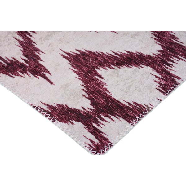 Bordowo-biały dywan odpowiedni do prania 160x230 cm – Vitaus-image-2