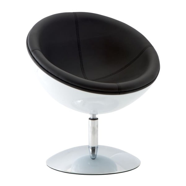 Krzesło obrotowe Mercury, białe/czarne