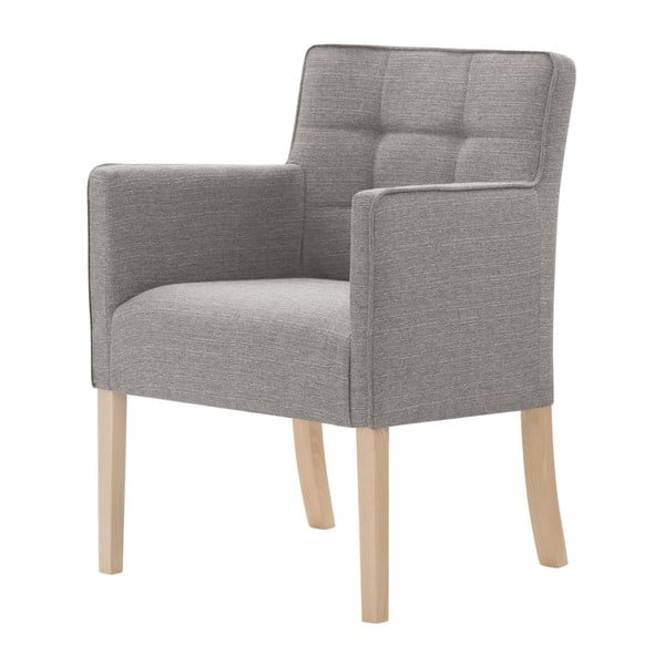 Szarobrązowe krzesło z brązowymi nogami Ted Lapidus Maison Freesia