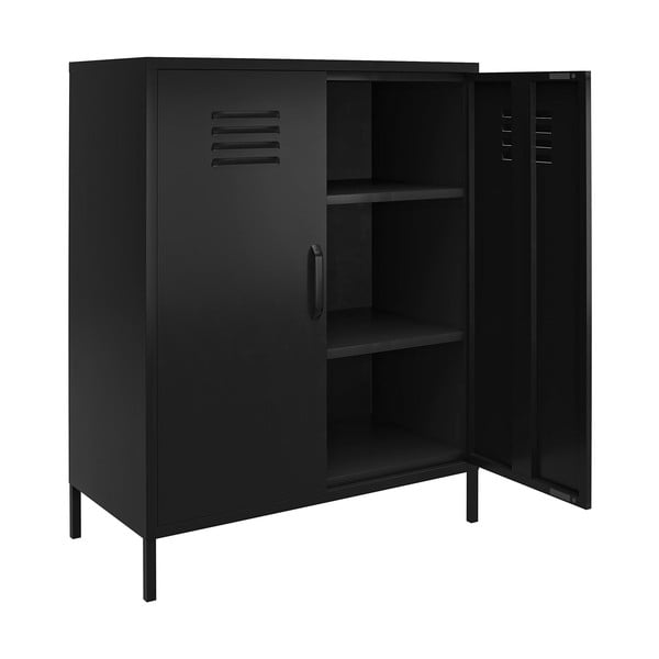 Czarna metalowa szafka 40x102x80 cm Mission District – Støraa-image-4