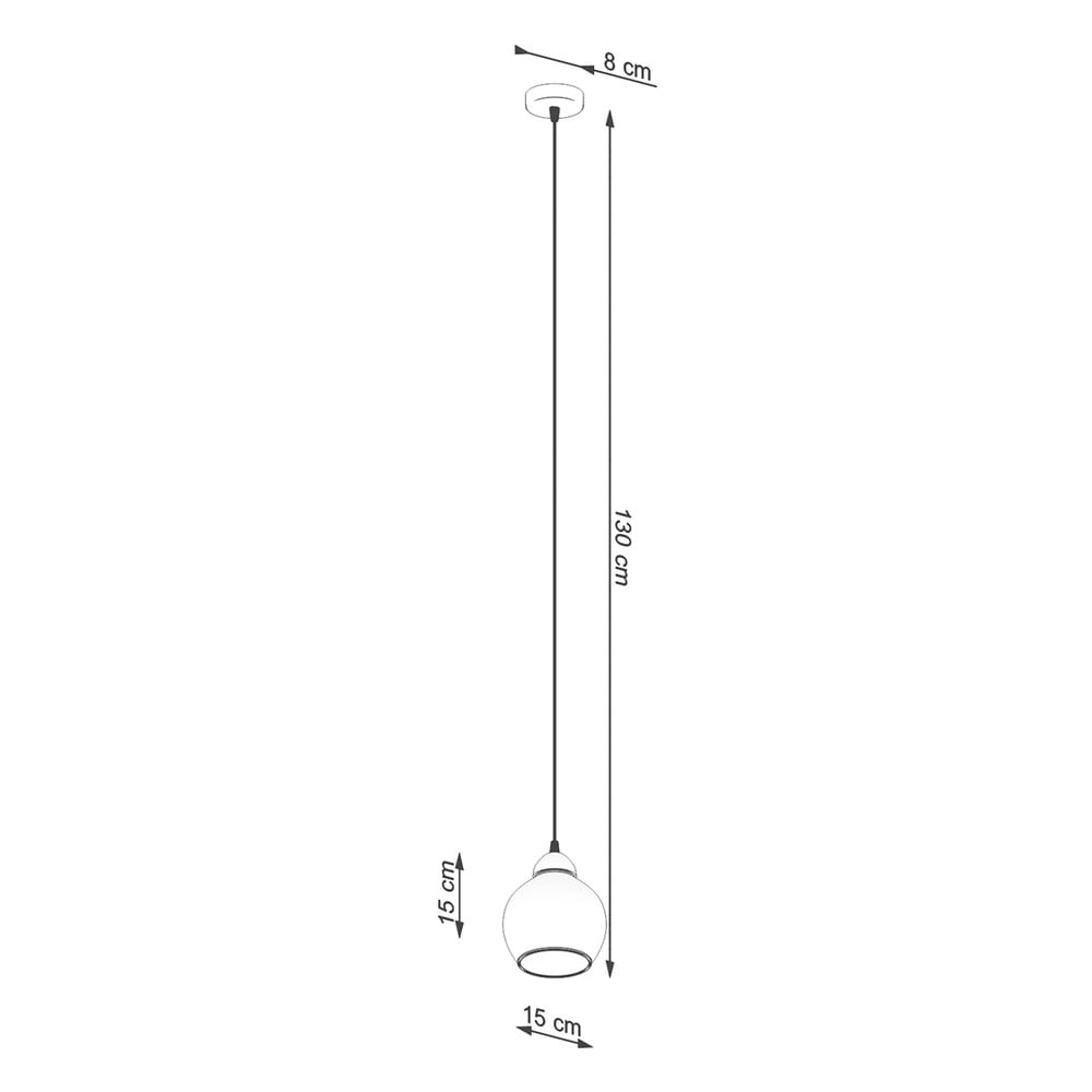 Czarna lampa wisząca ø 15 cm Grande – Sollux (zdjęcie 5)