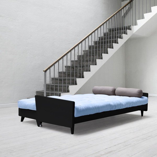 Sofa rozkładana Karup Indie Black/Celeste/Gris-image-1
