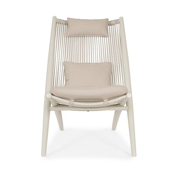 Beżowy metalowy fotel ogrodowy Aloha – Bizzotto-image-2