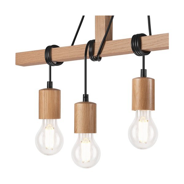 Brązowa lampa sufitowa 18x75 cm Leon – LAMKUR-image-4