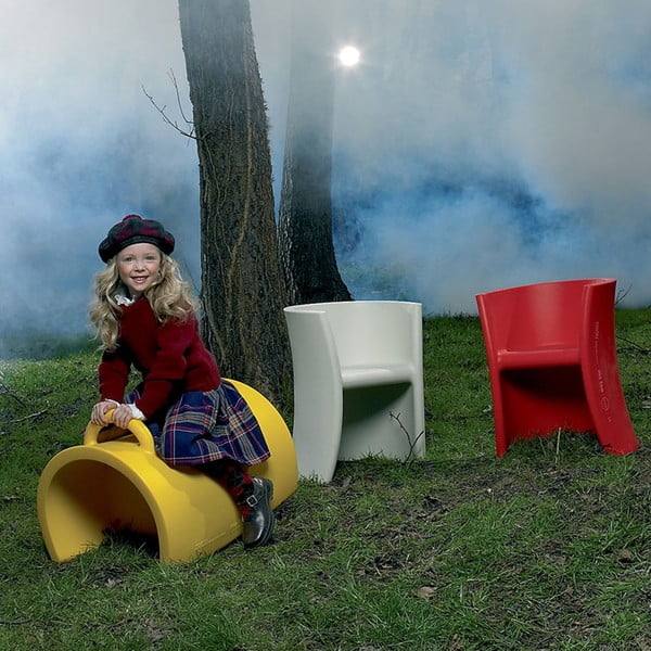 Czerwone krzesło wielofunkcyjne Magis Trioli-image-1