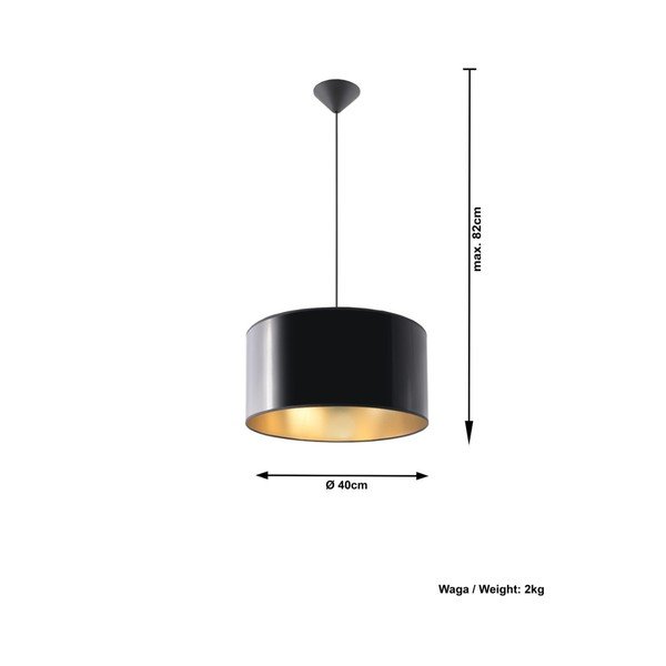 Czarna lampa wisząca Sollux Porto-image-3