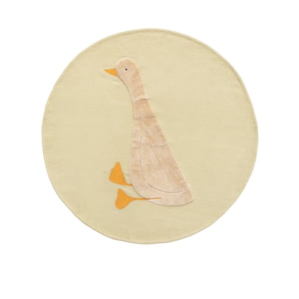 Jasnożółty bawełniany dywan dziecięcy ø100 cm Milu – Kave Home