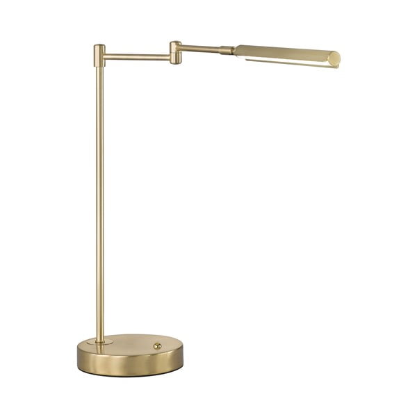 Lampa stołowa LED w kolorze złota z metalowym kloszem (wysokość 49 cm) Nami – Fischer & Honsel