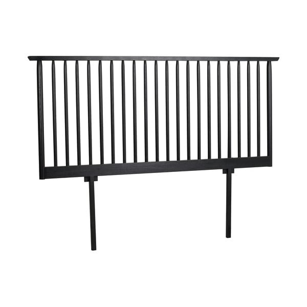 Czarny zagłówek z litego drewna dębowego 194x84 cm Riggins – Rowico-image-3