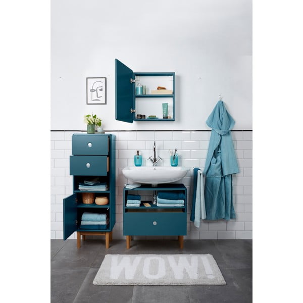 Ciemnoturkusowa wysoka/wisząca szafka łazienkowa 40x100 cm Color Bath – Tom Tailor-image-3