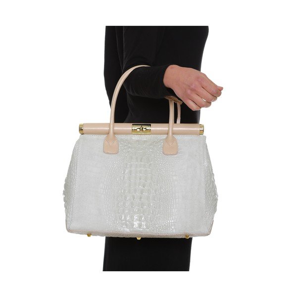 Skórzana torebka Anna Luchini 825 Beige-image-4