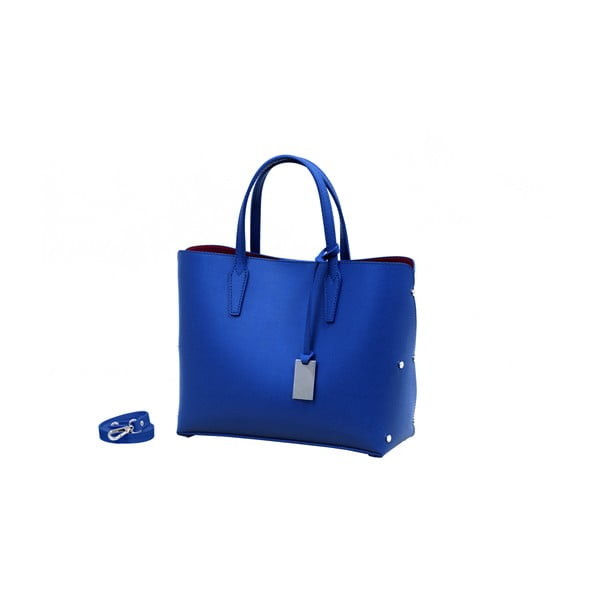 Niebieska torebka skórzana Andrea Cardone Dettalgio