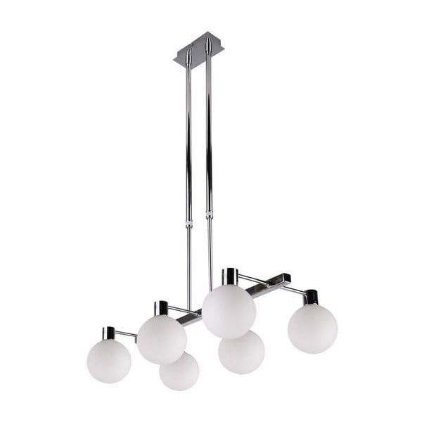 Lampa wisząca w kolorze srebra ze szklanym kloszem 35x59 cm Maldus – Candellux Lighting