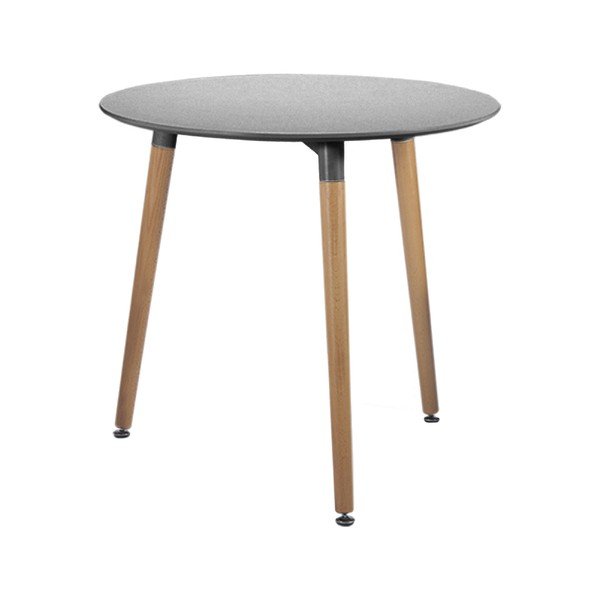 Szary stół Leitmotiv Elementary, ø 80 cm