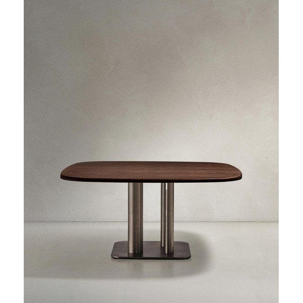 Stół w dekorze orzecha 121x121 cm Melvar – Kave Home-image-1