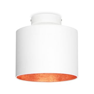 Biała lampa sufitowa z detalem w miedzianym kolorze Sotto Luce MIKA XS CP