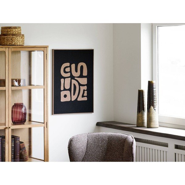 Brązowy ceramiczny wysoki wazon (wysokość 39 cm) – House Nordic-image-2