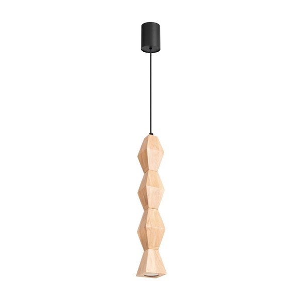 Lampa wisząca z litego drewna bukowego w naturalnym kolorze ø 8 cm Cubo – Sollux