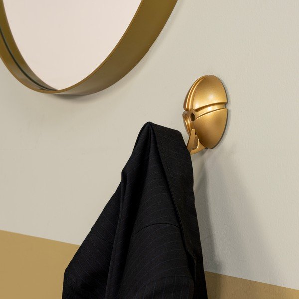 Ścienny plastikowy haczyk w kolorze złota Tick – Spinder Design-image-1