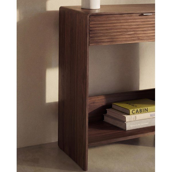 Komoda w dekorze orzecha w ciemnym naturalnym kolorze 60x81x37 cm Norlen – Kave Home-image-2