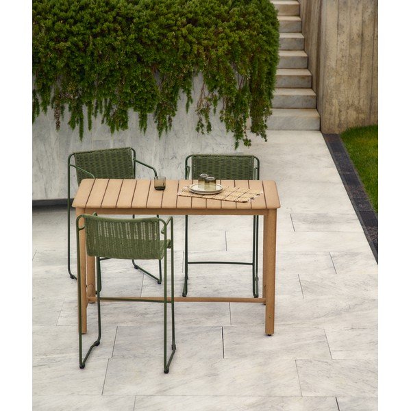 Ogrodowy stolik barowy z litego drewna akacjowego 138x78 cm Sori – Kave Home-image-1