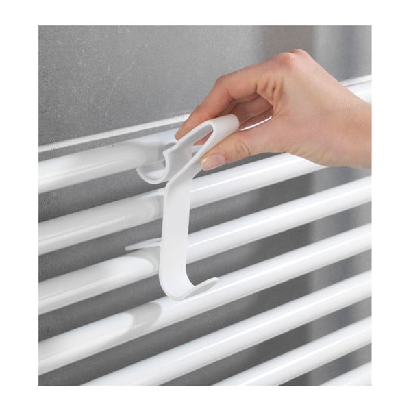 Biały haczyk na kaloryfer łazienkowy Wenko Flexi-image-3