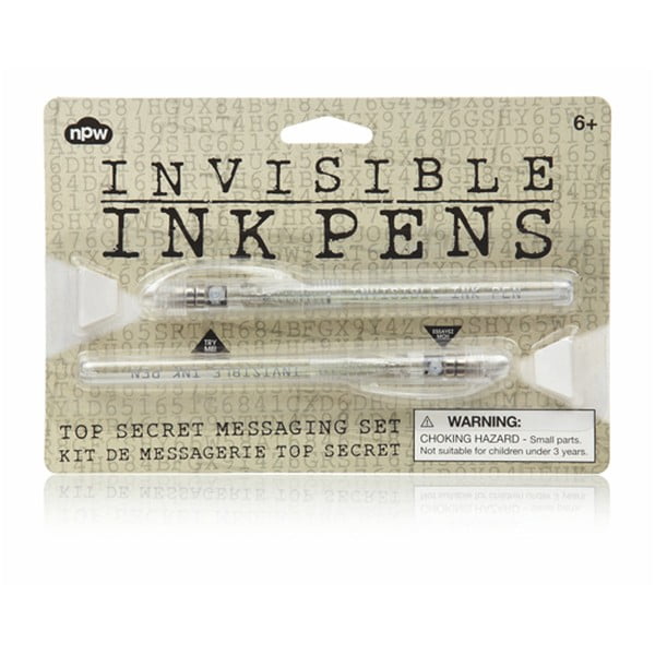Zestaw 2 długopisów z niewidzialnym tuszem npw™ Top Secret