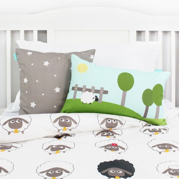 Dwustronna poszewka bawełniana na poduszkę Baleno Little Sheep, 50x30 cm-image-2
