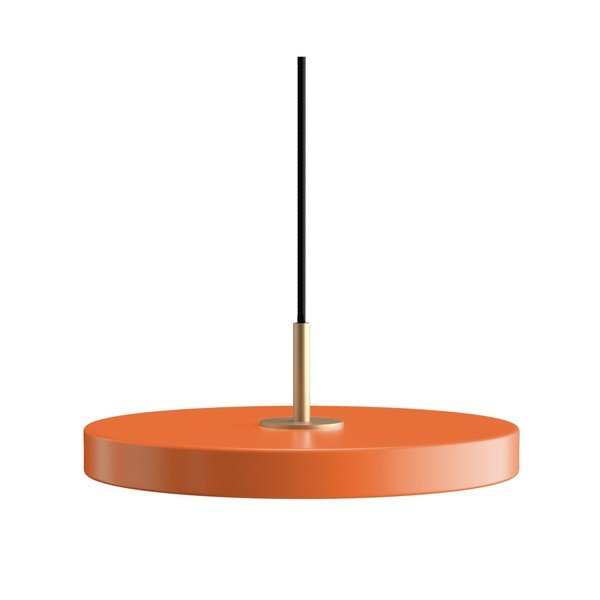 Pomarańczowa metalowa lampa wisząca LED ze ściemniaczem i metalowym kloszem ø 31 cm Asteria Plus – UMAGE
