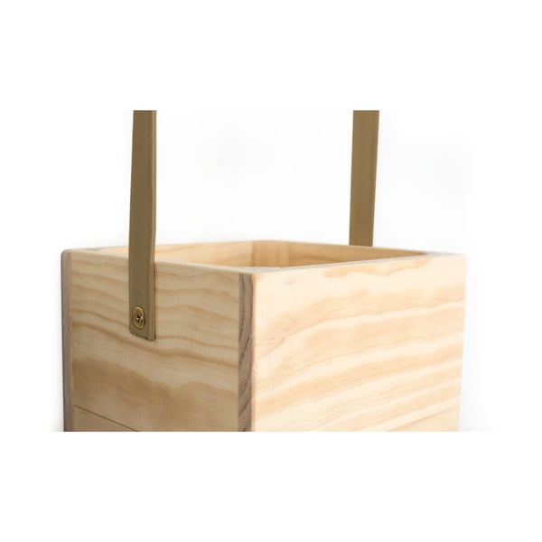 Doniczka wisząca z drewna jodłowego Surdic Colgante, 17x62 cm-image-2