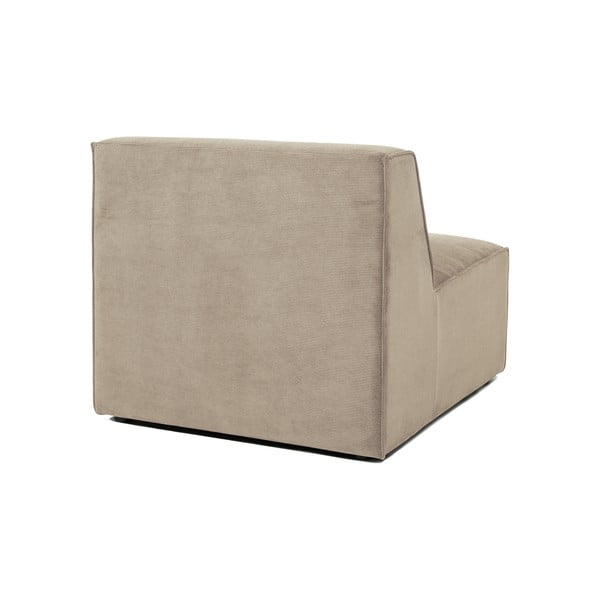 Beżowy centralny moduł sztruksowej sofy Scandic Sting-image-3