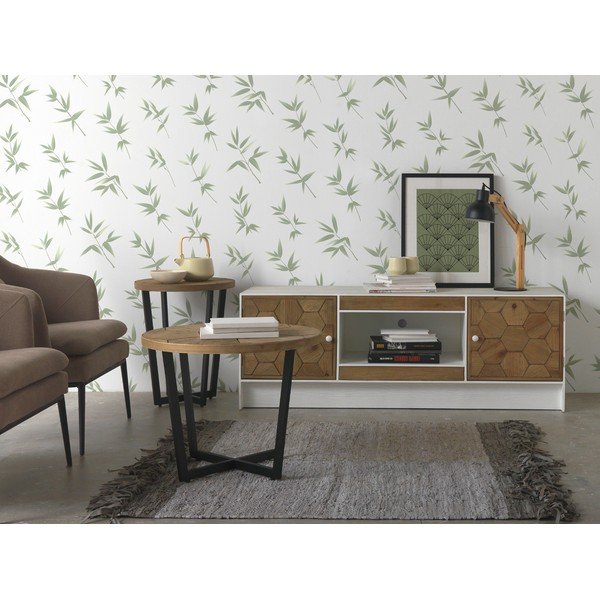 Stolik z czarną żelazną konstrukcją Geese Honeycomb, ⌀ 59 cm-image-1